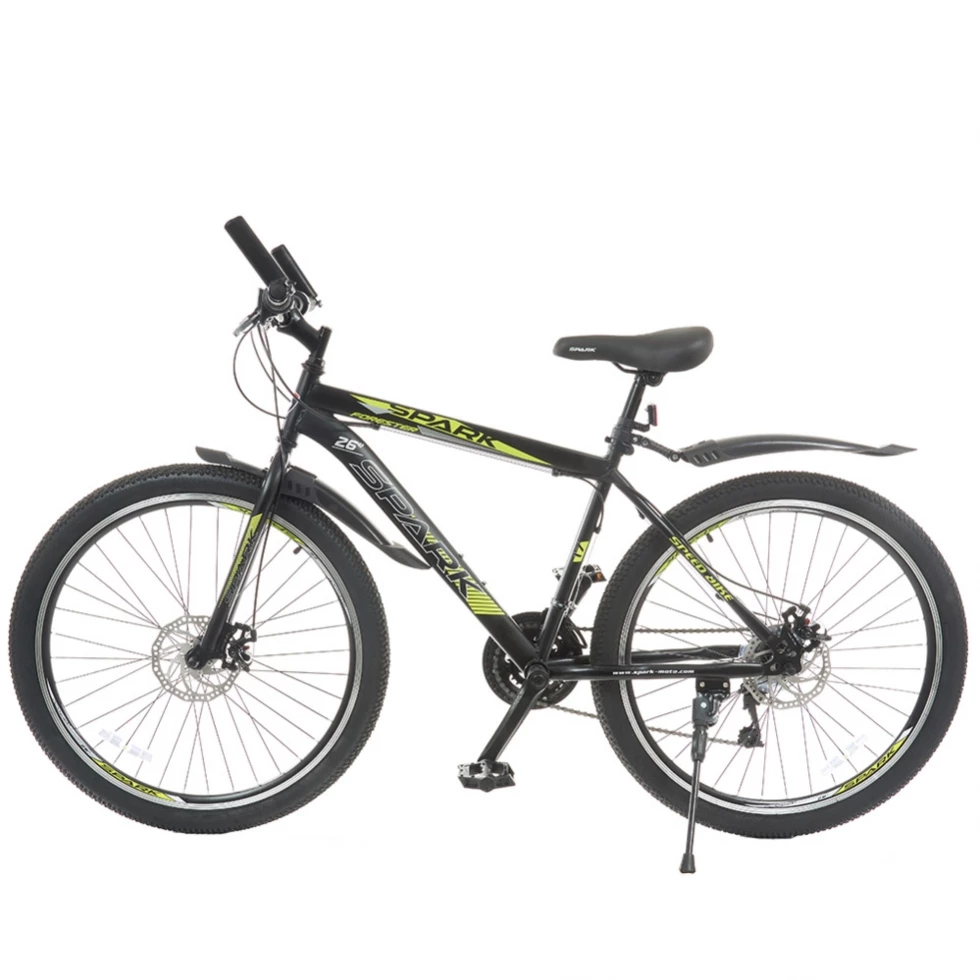 Фотография Велосипед SPARK FORESTER 26" 2021, размер М, Черно-желтый